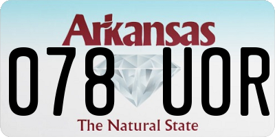 AR license plate 078UOR