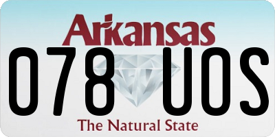 AR license plate 078UOS