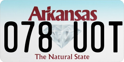 AR license plate 078UOT