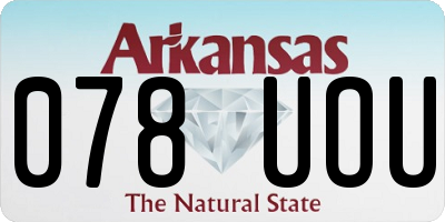 AR license plate 078UOU