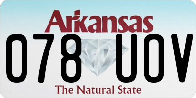 AR license plate 078UOV