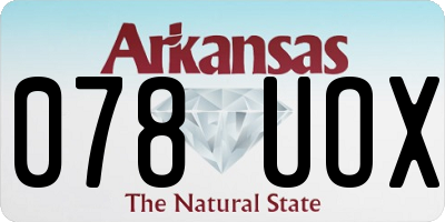 AR license plate 078UOX