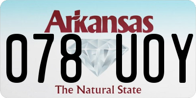 AR license plate 078UOY