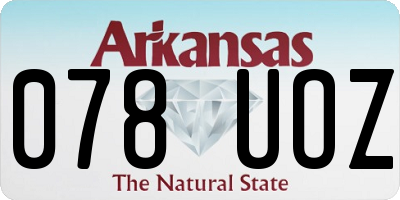 AR license plate 078UOZ