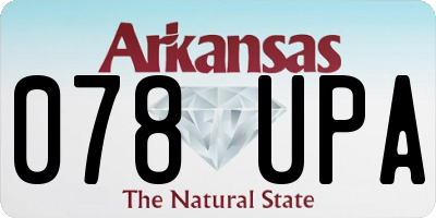 AR license plate 078UPA