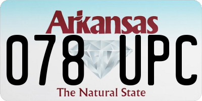 AR license plate 078UPC