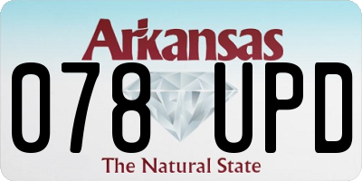 AR license plate 078UPD