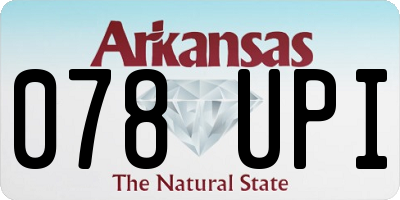 AR license plate 078UPI