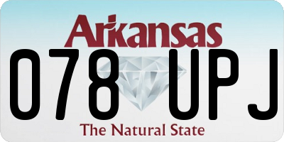 AR license plate 078UPJ