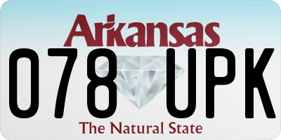 AR license plate 078UPK