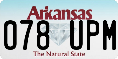 AR license plate 078UPM