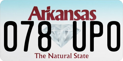 AR license plate 078UPO