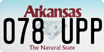 AR license plate 078UPP