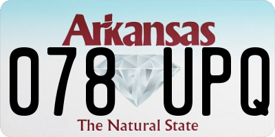 AR license plate 078UPQ