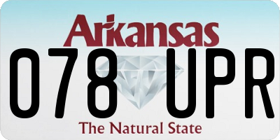 AR license plate 078UPR