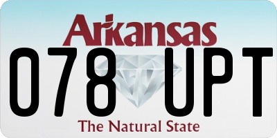 AR license plate 078UPT
