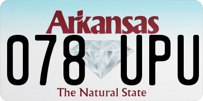 AR license plate 078UPU