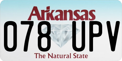 AR license plate 078UPV