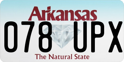 AR license plate 078UPX