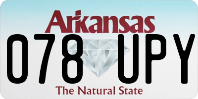 AR license plate 078UPY