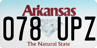 AR license plate 078UPZ