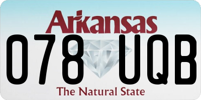 AR license plate 078UQB