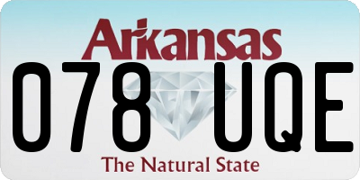 AR license plate 078UQE