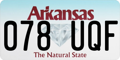 AR license plate 078UQF