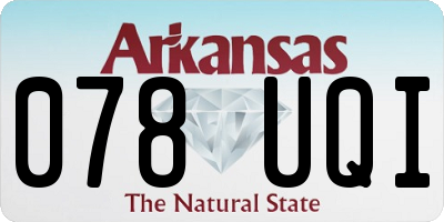 AR license plate 078UQI