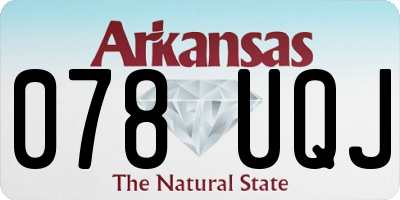 AR license plate 078UQJ