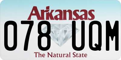 AR license plate 078UQM