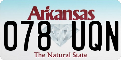 AR license plate 078UQN