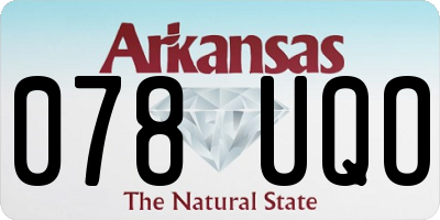 AR license plate 078UQO