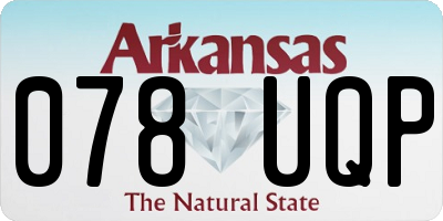 AR license plate 078UQP