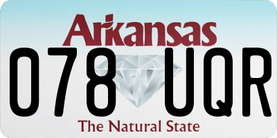 AR license plate 078UQR