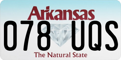 AR license plate 078UQS