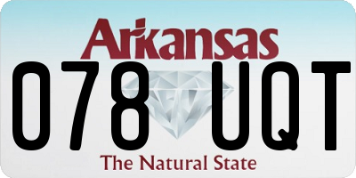 AR license plate 078UQT