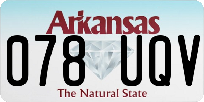 AR license plate 078UQV