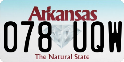 AR license plate 078UQW