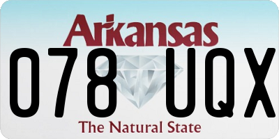 AR license plate 078UQX
