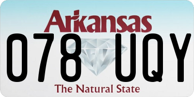 AR license plate 078UQY