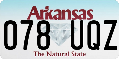 AR license plate 078UQZ