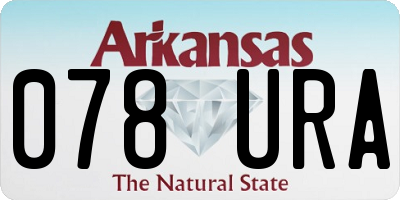 AR license plate 078URA