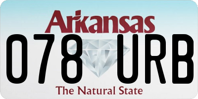 AR license plate 078URB