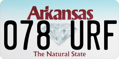 AR license plate 078URF
