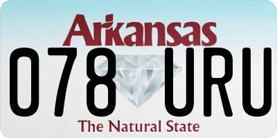 AR license plate 078URU