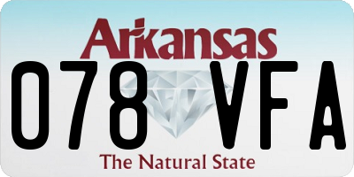 AR license plate 078VFA