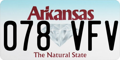 AR license plate 078VFV