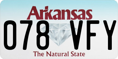 AR license plate 078VFY