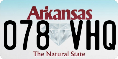AR license plate 078VHQ